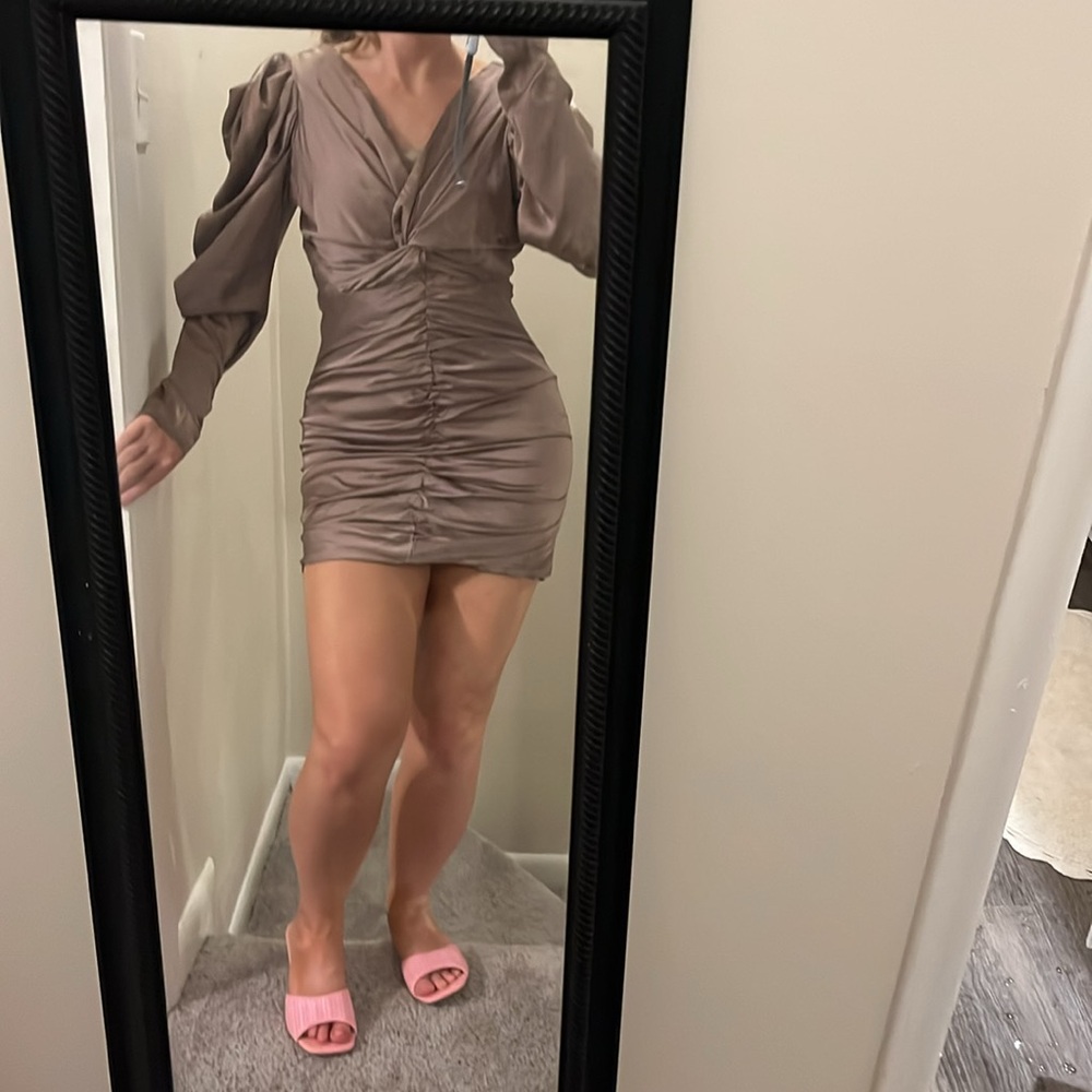Boutique Ruched Mini Dress